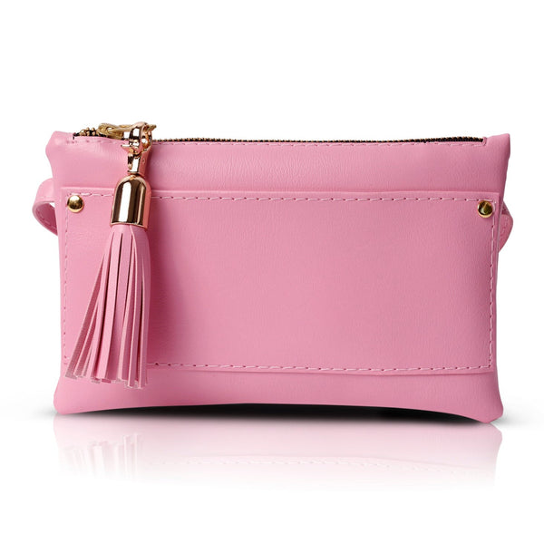 Pink Fanny Pack with Tassel