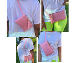 pink fanny packs, pink hip bags, pink wait bags